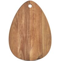 Druppel vormige houten snijplank - acacia hout - 29 x 40 cm