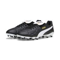 PUMA King Top Gras / Kunstgras Voetbalschoenen (MG) Zwart Wit Goud - thumbnail