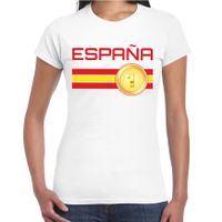 Espana / Spanje landen t-shirt wit dames