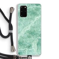 Groen marmer: Samsung Galaxy S20 Plus Transparant Hoesje met koord