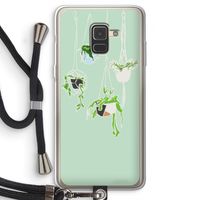 Hang In There: Samsung Galaxy A8 (2018) Transparant Hoesje met koord