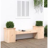 Bankje met plantenbakken 184,5x39,5x56,5 cm grenenhout