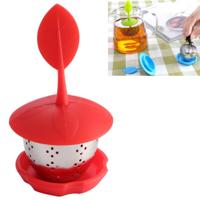 RVS siliconen opknoping theezakje thee Strainers (rood) RVS siliconen opknoping theezakje thee Strainers (rood)