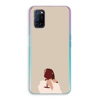 I drink wine: Oppo A92 Transparant Hoesje