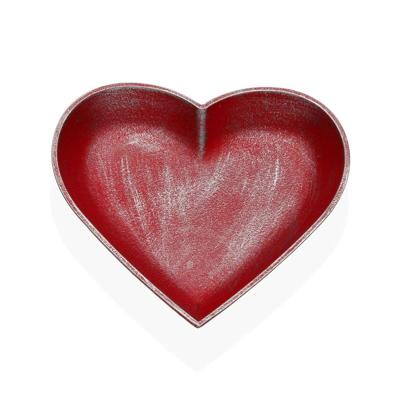 Decoratieve figuren Versa Rood Hart 25 x 25 x 3,5 cm