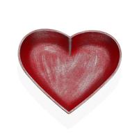 Decoratieve figuren Versa Rood Hart 25 x 25 x 3,5 cm