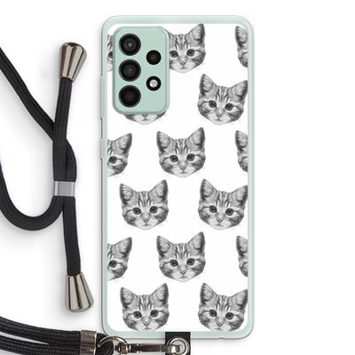 Kitten: Samsung Galaxy A52s 5G Transparant Hoesje met koord
