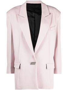 The Attico blazer à simple boutonnage - Rose