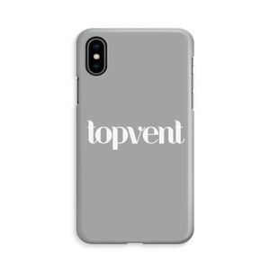 Topvent Grijs Wit: iPhone X Volledig Geprint Hoesje