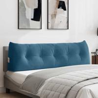 VidaXL Rugkussen blauw 160 x 24 x 50 cm fluweel