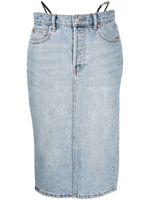 Alexander Wang jupe en jean à entre-doigts - Bleu