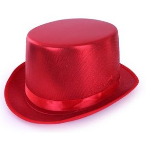 Rode hoge hoed voor volwassenen   -