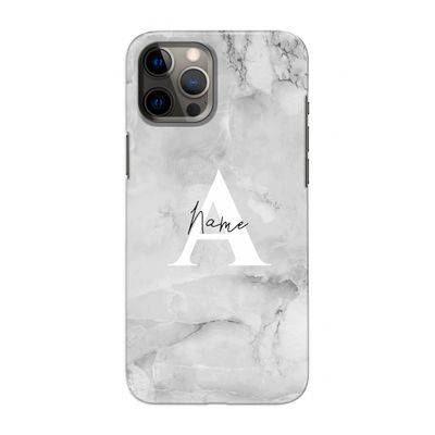 Ivory Marble: Volledig geprint iPhone 12 Pro Max Hoesje