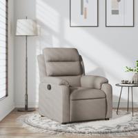 Fauteuil verstelbaar stof taupe