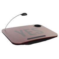 Schootkussen - yes print terracotta - 48x38x7 cm - met LED lamp - laptray - dienblad op schoot