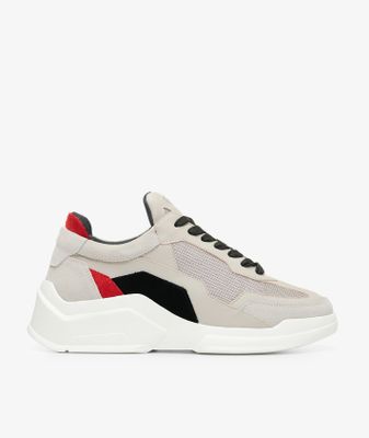 CERO NINE Impact P-701 sneakers | maat 36 | beige/rood