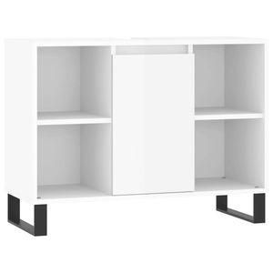 The Living Store Badkaast - Hoogglans wit - 80 x 33 x 60 cm - Duurzaam materiaal