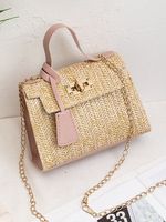 Urban Casual Straw Woven Messenger Bag Women's Handbag Vacation Daily