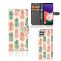 Samsung Galaxy A22 5G Book Cover Ananas - thumbnail