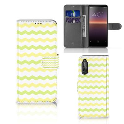 Sony Xperia 10 II | Telefoon Hoesje | Waves Yellow | Portemonnee hoesje
