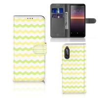 Sony Xperia 10 II | Telefoon Hoesje | Waves Yellow | Portemonnee hoesje