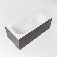 Vrijstaand bad Mondiaz Freeze | 180x85 cm | Solid surface | Ovaal | Dark grey - Talc Vrijstaand bad Mondiaz Freeze | 180x85 cm | Solid surface | Ovaal | Dark grey - Talc