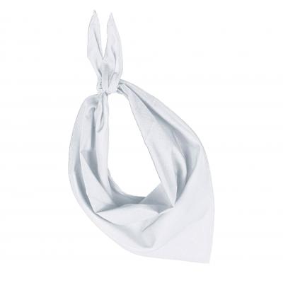 Bandana/hals zakdoek - 1x - wit - voor kind en volwassenen - polyester/katoen