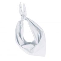 Bandana/hals zakdoek - 1x - wit - voor kind en volwassenen - polyester/katoen