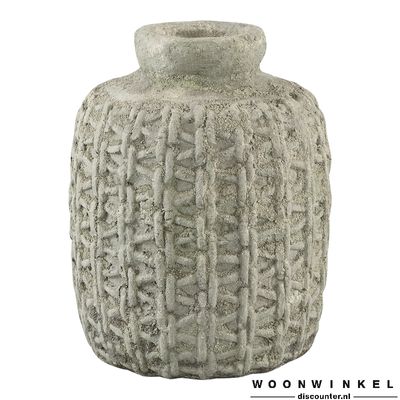 Linny Light Green ceramic ribbed bottle M Linny Light Green ceramic ribbed bottle M