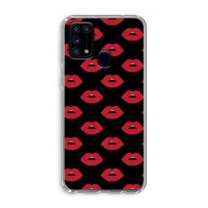Lips: Samsung Galaxy M31 Transparant Hoesje