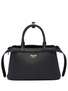 Prada sac cabas en cuir à logo - Noir