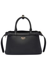 Prada sac cabas en cuir à logo - Noir - thumbnail