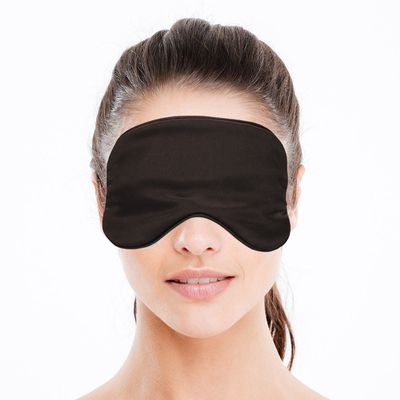 Luxe slaapmasker/ reismasker met zachte vulling zwart