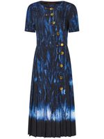 Altuzarra robe Myrtle à imprimé Shibori - Bleu