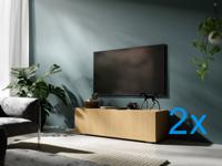 Tv-meubel KINGSTON 2 klapdeuren 210 cm eik - thumbnail