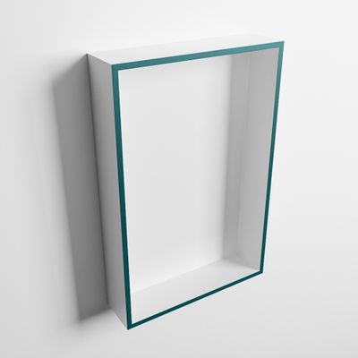 MONDIAZ EASY Nis 44,5x29,5cm in solid surface kleur Smag | Talc. 1 vak geschikt voor in- of opbouw