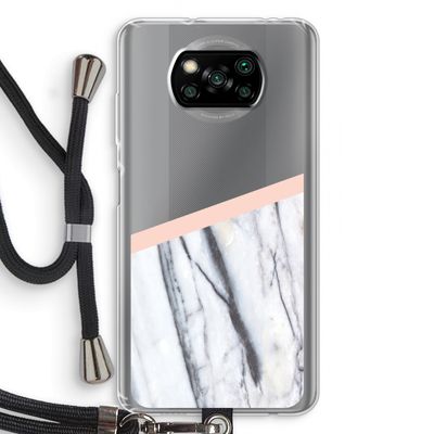 A touch of peach: Xiaomi Poco X3 NFC Transparant Hoesje met koord