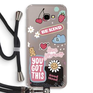 Positivity: Samsung Galaxy J4 Plus Transparant Hoesje met koord