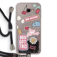 Positivity: Samsung Galaxy J4 Plus Transparant Hoesje met koord
