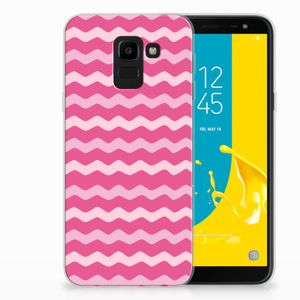 Samsung Galaxy J6 2018 TPU bumper Waves Pink