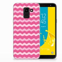 Samsung Galaxy J6 2018 TPU bumper Waves Pink