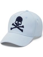 Philipp Plein casquette en coton à logo brodé - Bleu - thumbnail