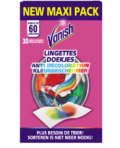 Vanish Vanish Kleurbeschermer doekjes Maxi Pack  - 30 stuks Kleurvangers