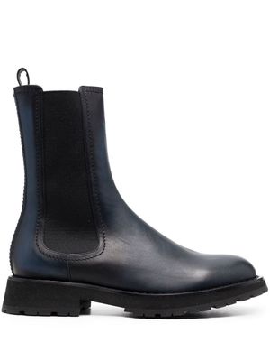 Alexander McQueen bottines chelsea en cuir - Bleu