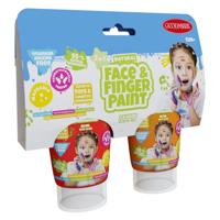 Boti Natural face & fingerpaint tube - rood en oranje, 2x65ml