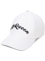 Alexander McQueen casquette à logo brodé - Blanc - thumbnail