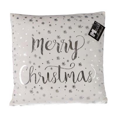 In The Mood Collection merry christmas kussen wit 40x40x10 cm