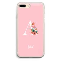 Pink Bouquet: iPhone 7 Plus Transparant Hoesje