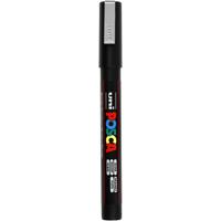 Uni-Posca Posca marker, afm pc-3m, lijndikte 0,9-1,3 mm, fijn, zilver, 1 stuk