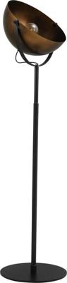 Masterlight Landelijke vloerlampLarino 50 175cm zwart met antiek koper - 1104-10-10